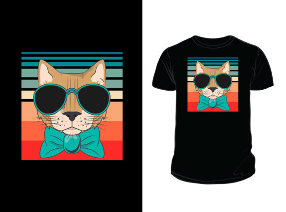 Cat Wearing Sunglasses T-shirt Design Review