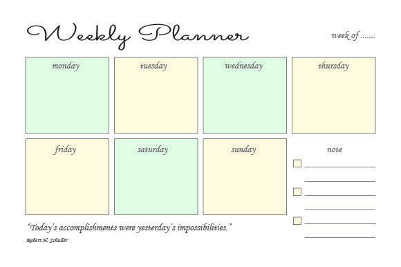 Reviewing the Weekly Planer Template for Embroidery